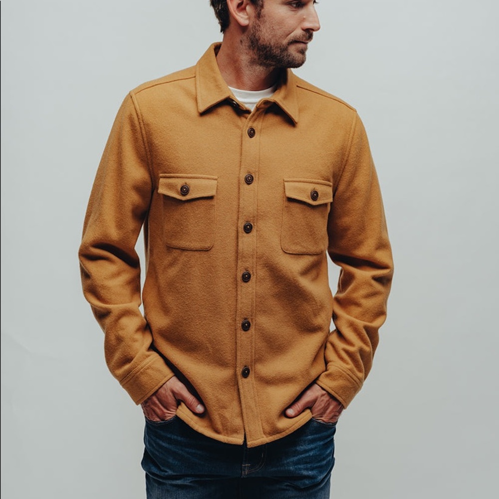 Normal Brand 🍯 Brightside Flannel Lined Jacket | Medium | Yellow |
